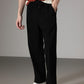 Ribbed Tube Leg Trousers