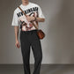 Ribbed Tube Leg Trousers