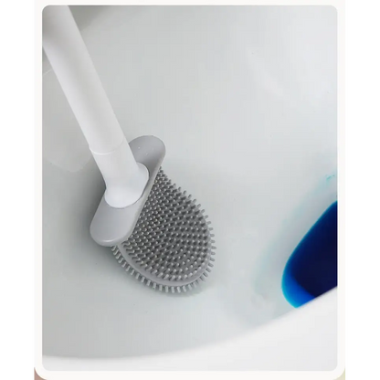 Brosse de toilette en silicone avec patch mural